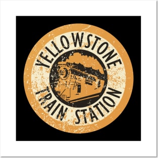 Yellowstone Train Station Posters and Art